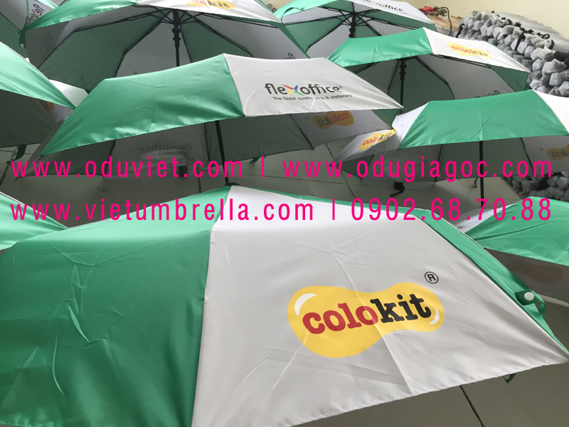 xưởng sản xuất ô dù cầm tay in logo quảng cáo